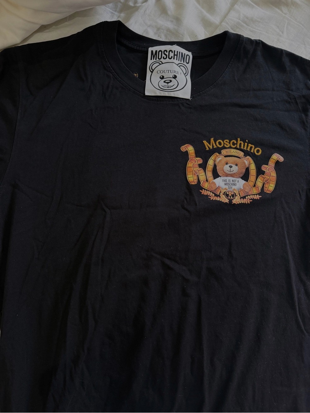 Vintage Moschino Couture Teddy Bear Graphic Tee | Y2K Streetwear